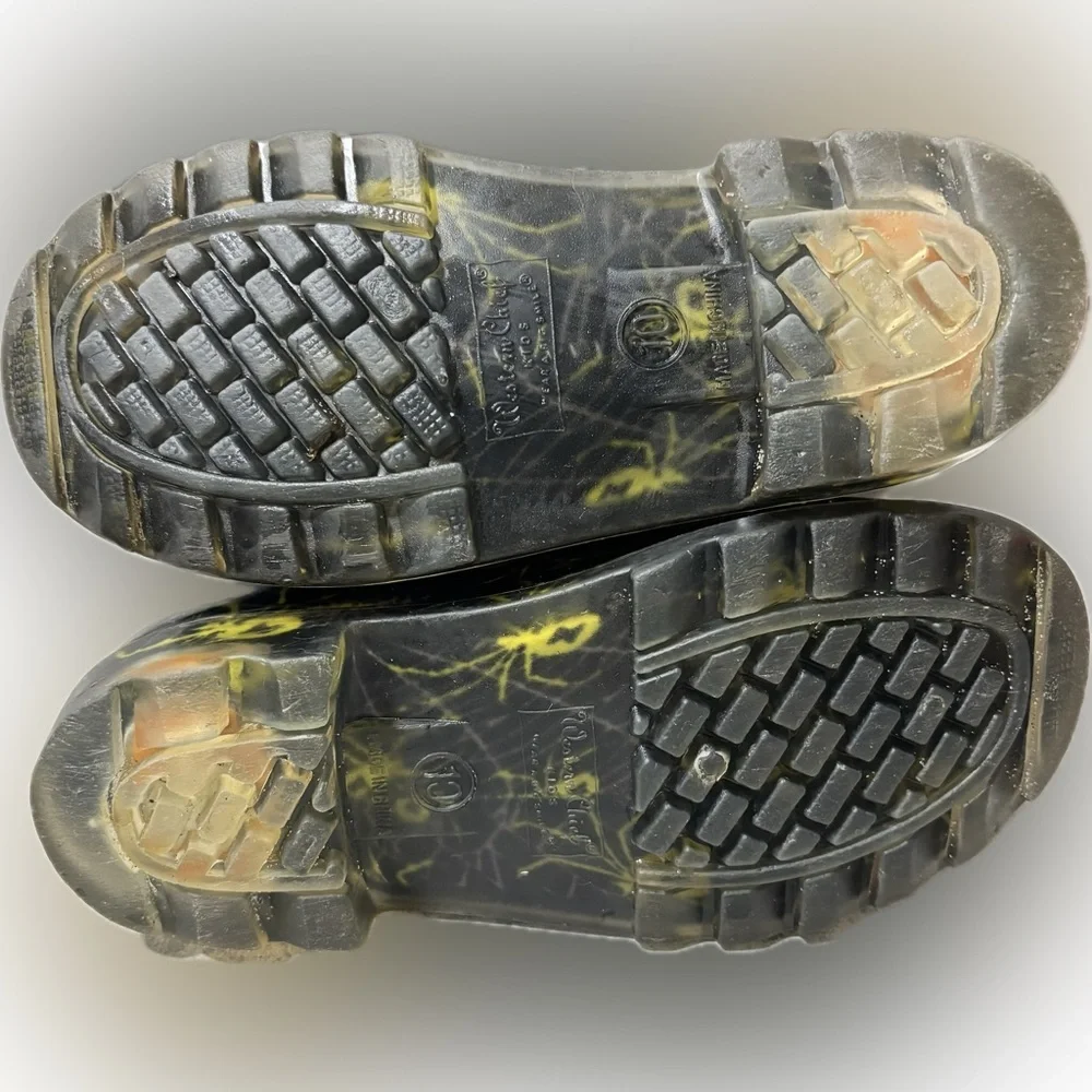 Western Chief Spider Halloween Theme Kids Rain Snow Light-up Waterproof Boots 10